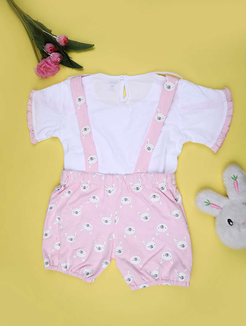 kids printed t-shirt and dungree set - 22161910 -  Standard Image - 1