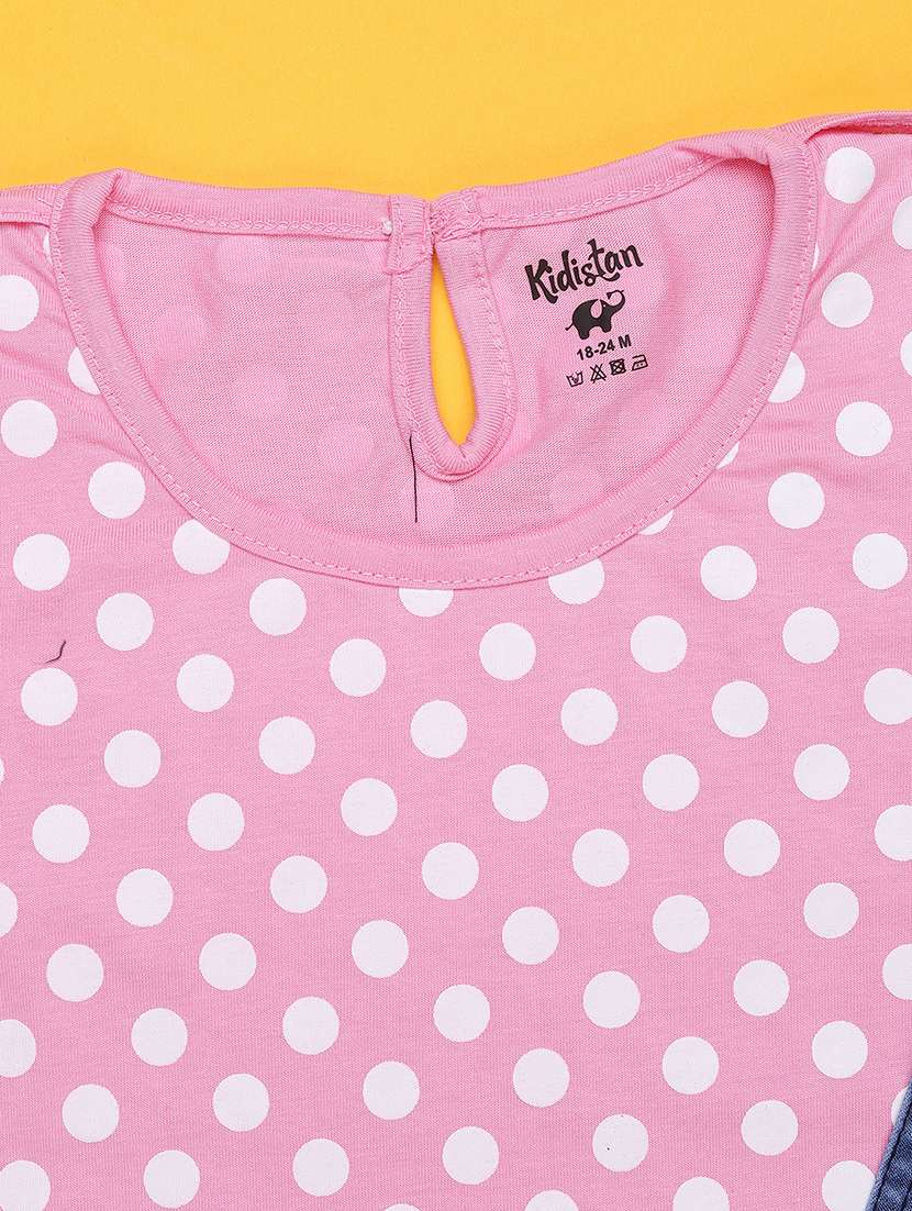 pink cotton dungarees twin sets & dungree - 22161916 -  Standard Image - 4