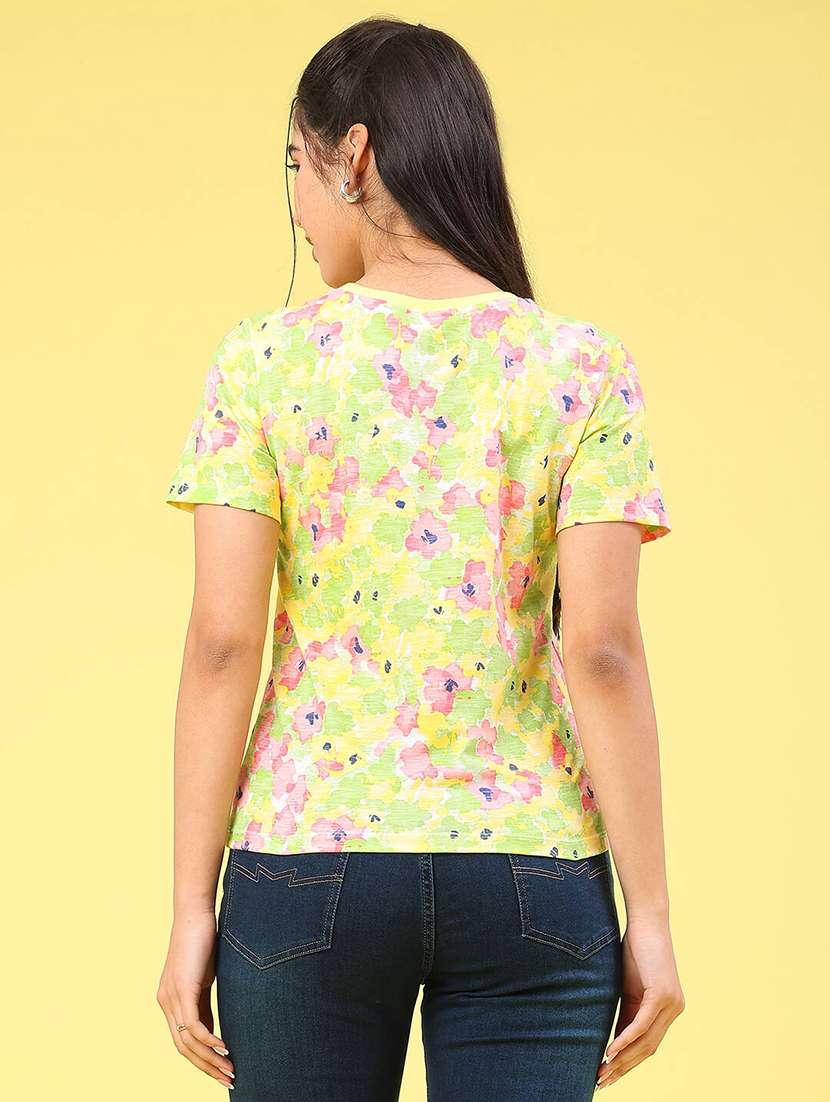 women printed round neck t-shirt - 22161939 -  Standard Image - 4