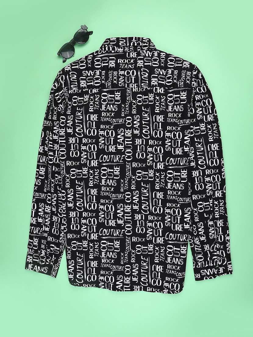 boys printed collared long sleeve shirt - 22161957 -  Standard Image - 1