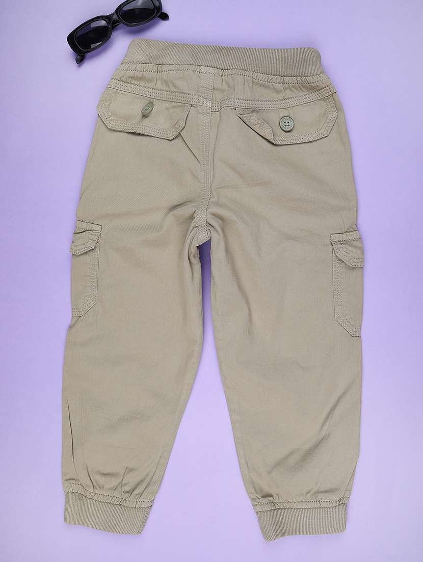 boys solid mid rise cargo - 22162022 -  Standard Image - 1