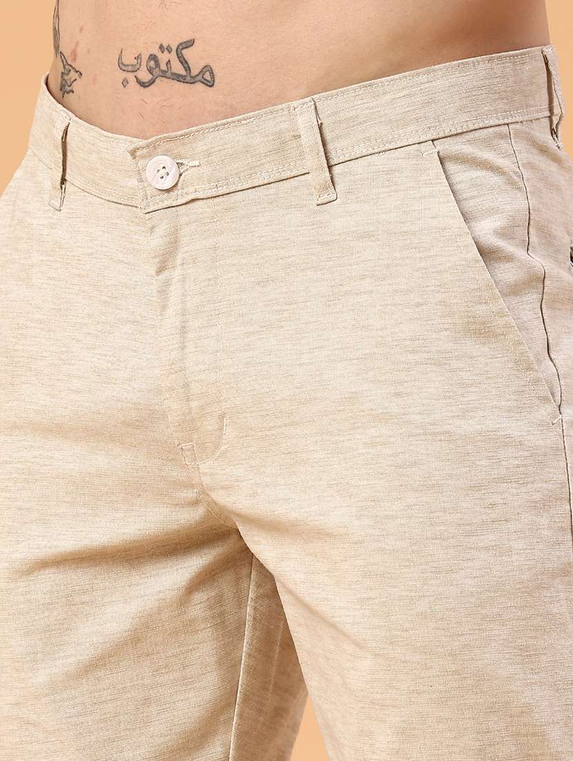 men self design mid rise chinos casual trouser - 22162029 -  Standard Image - 1