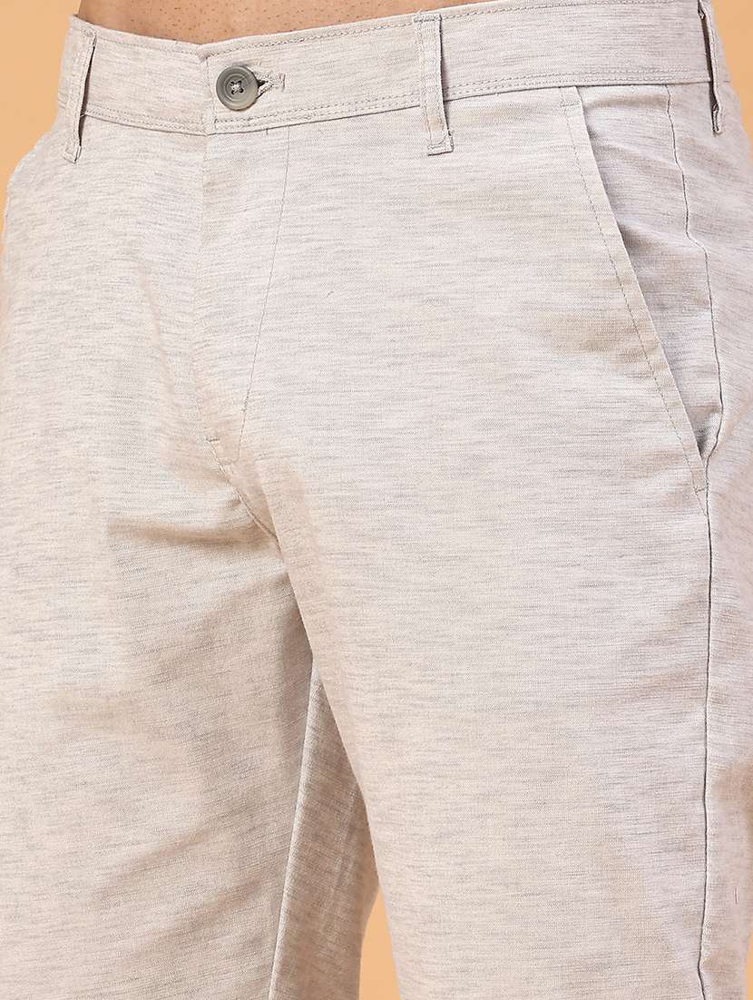 men self design mid rise chinos casual trouser - 22162030 -  Standard Image - 1