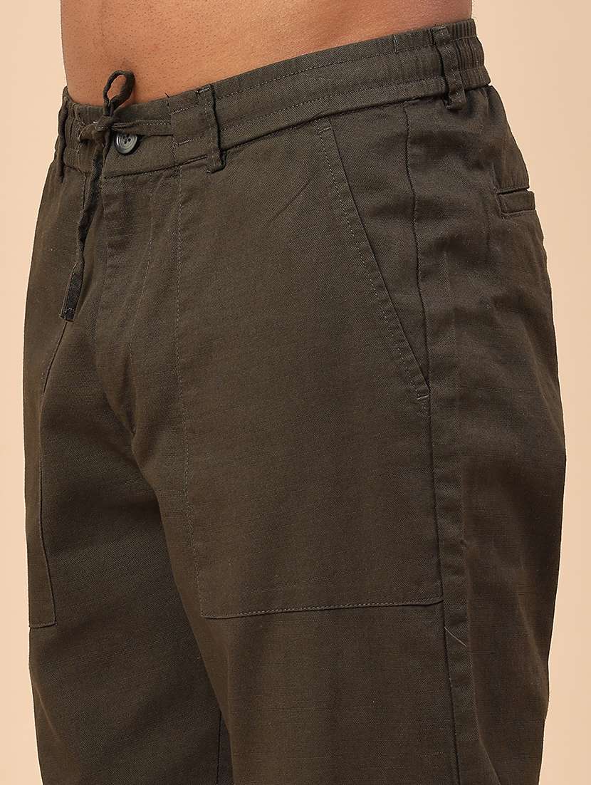 men olive cotton cargo - 22162034 -  Standard Image - 1