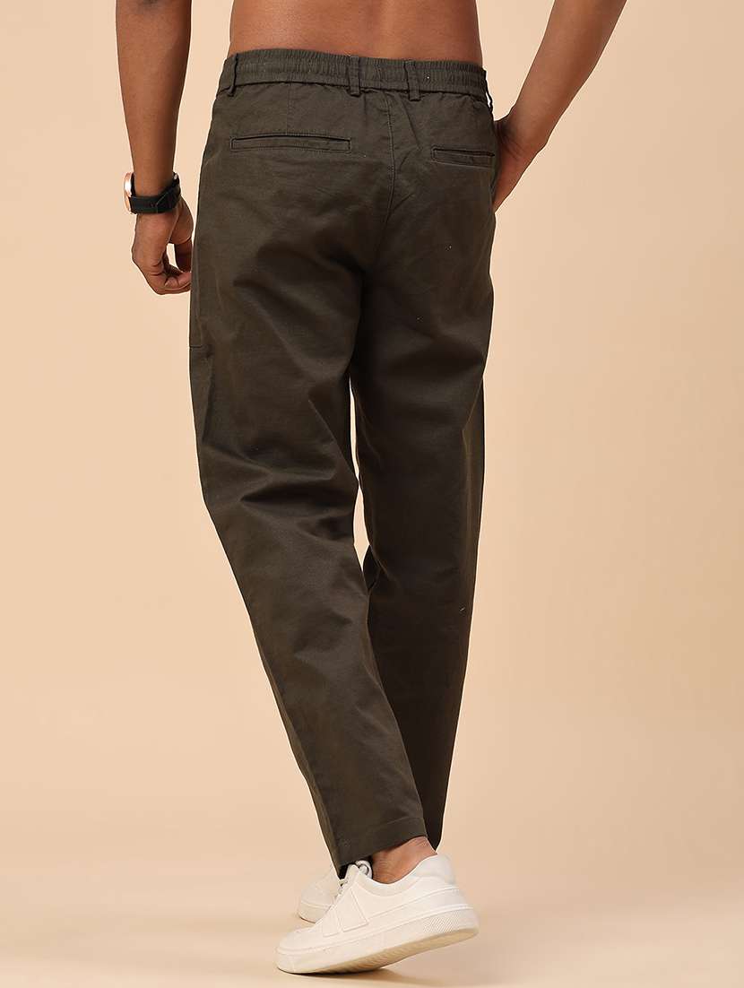 men olive cotton cargo - 22162034 -  Standard Image - 4