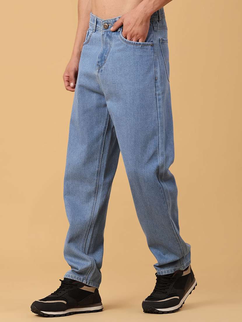 men solid mid rise relaxed fit jean - 22162044 -  Standard Image - 1