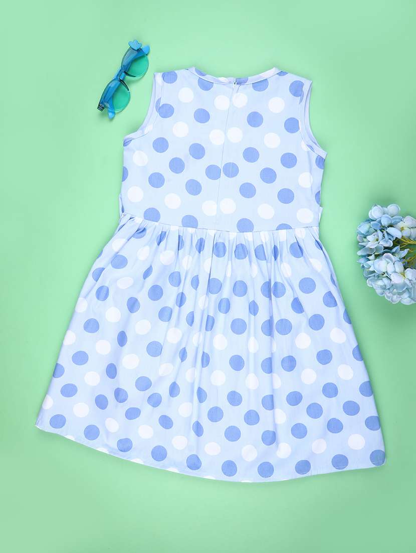 girls polka dots sleeveless frock - 22162057 -  Standard Image - 1