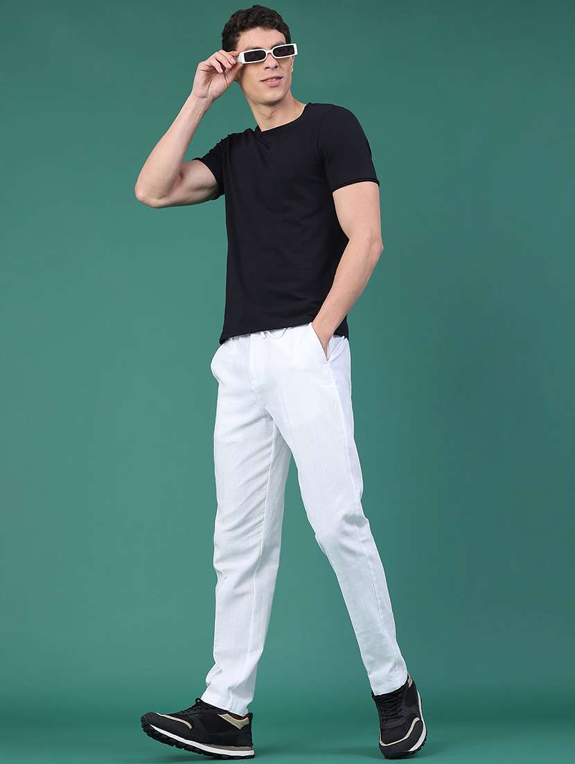 men solid short sleeve slim fit t-shirt - 22162103 -  Standard Image - 4