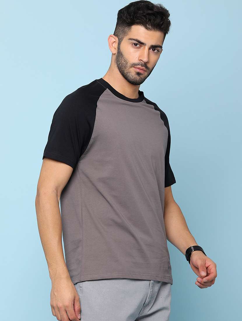 men color block raglan sleeve regular fit t-shirt - 22162143 -  Standard Image - 1