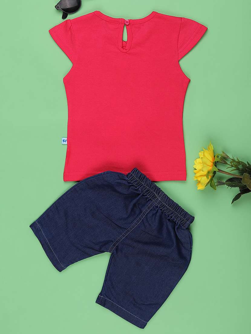 girls printed short sleeve co-ord set - 22162154 -  Standard Image - 1