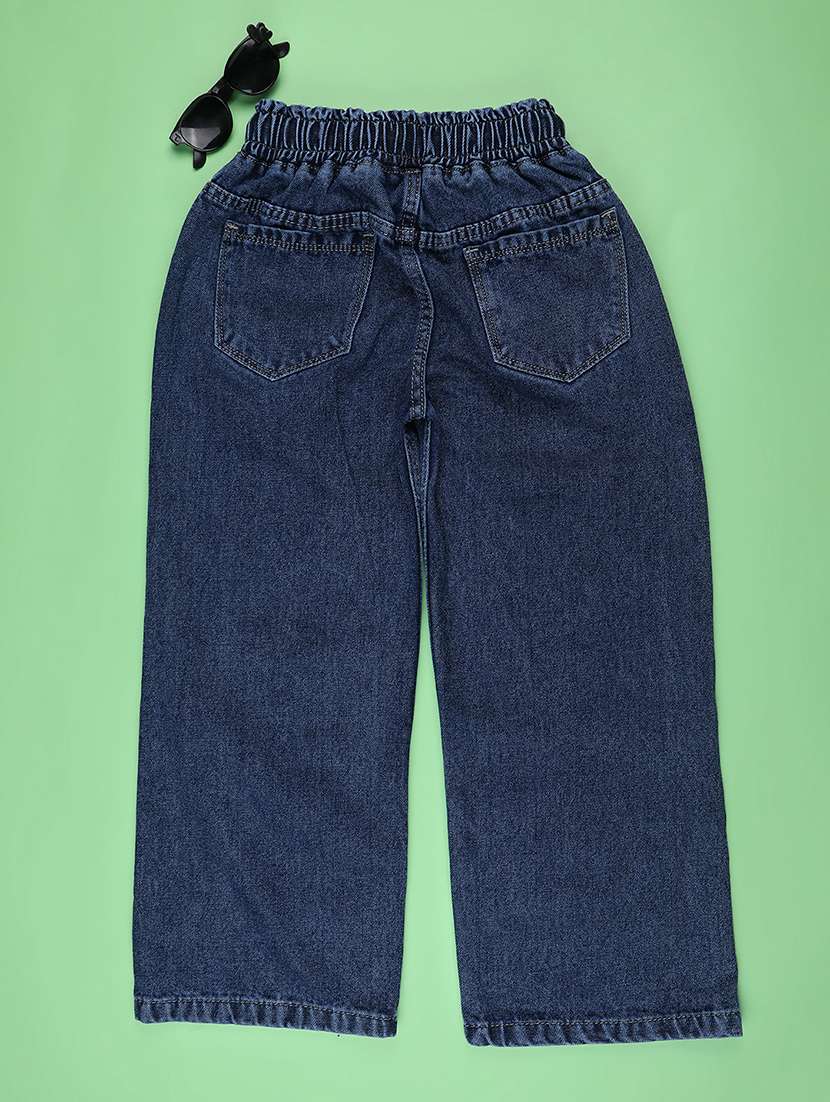 girls distressed md rise straight jeans - 22162180 -  Standard Image - 1