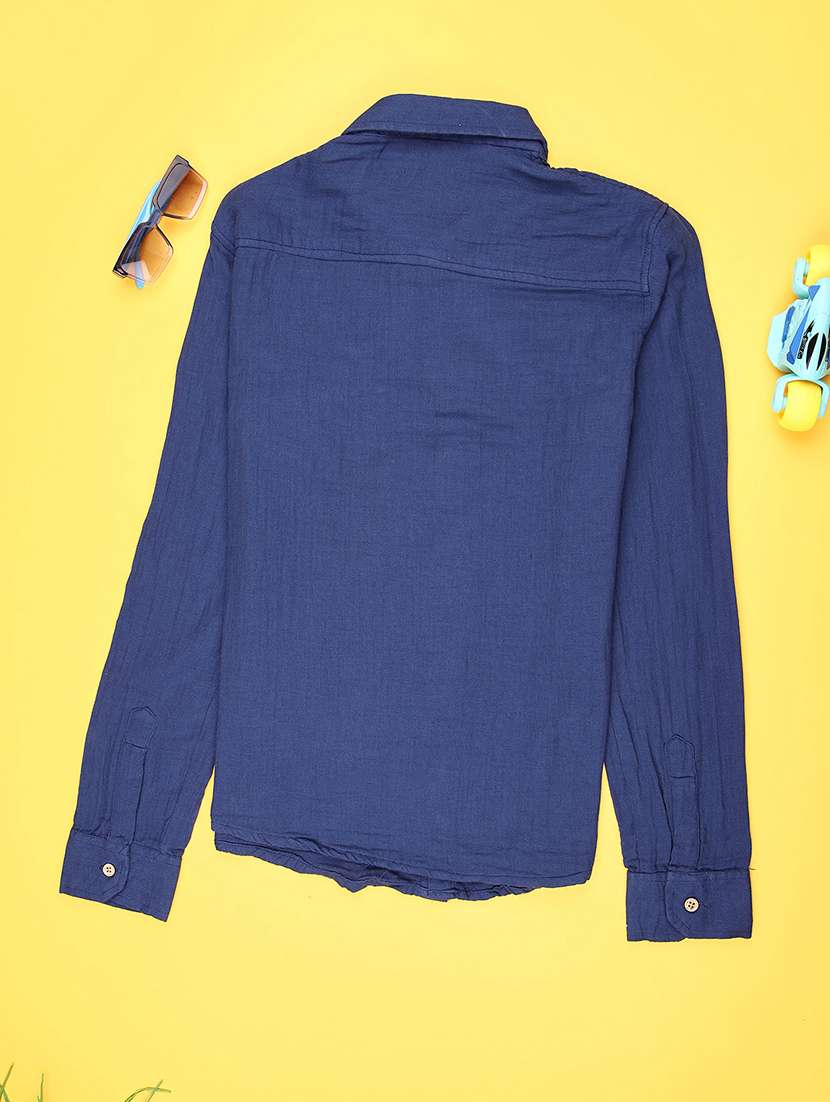 men solid long sleeve regualr fit casual shirt - 22162254 -  Standard Image - 1