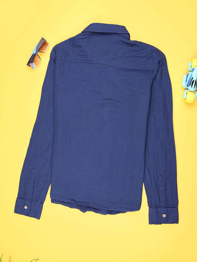 men solid long sleeve regualr fit casual shirt - 22162254 -  Standard Image - 1