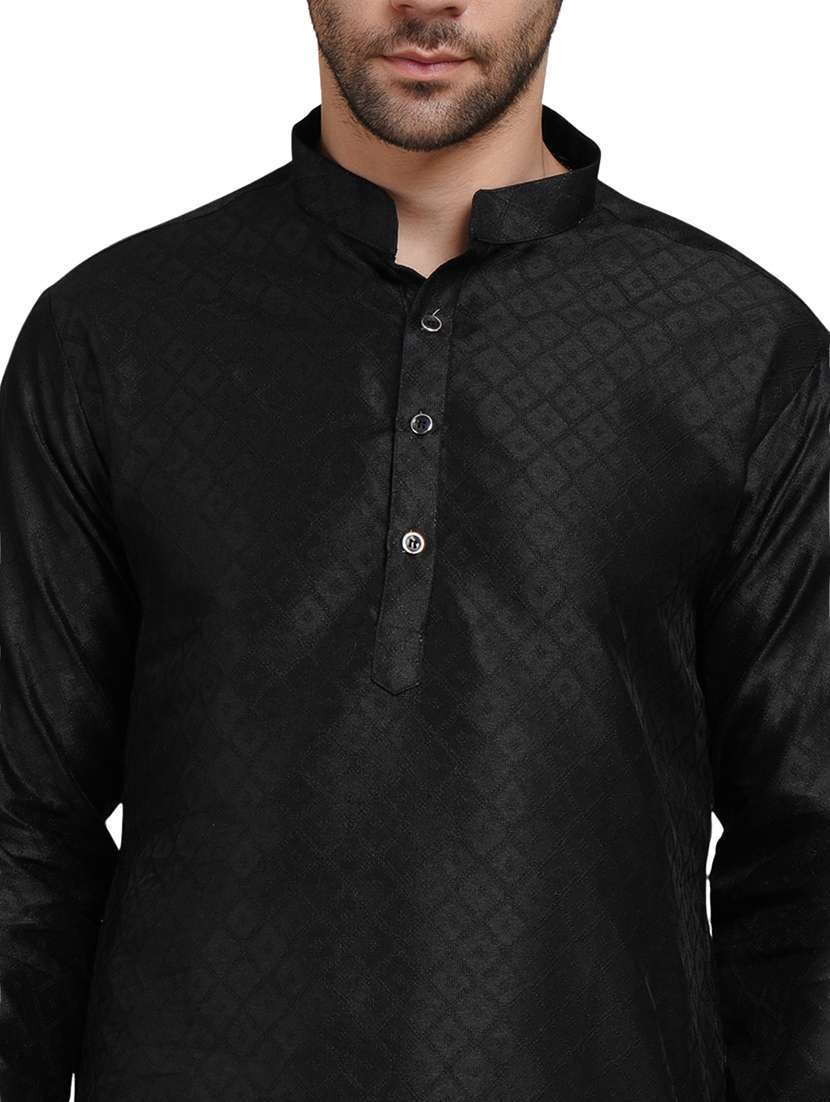 men self design mandarin neck kurta with trousers ethnic wear set - 22162300 -  Standard Image - 6