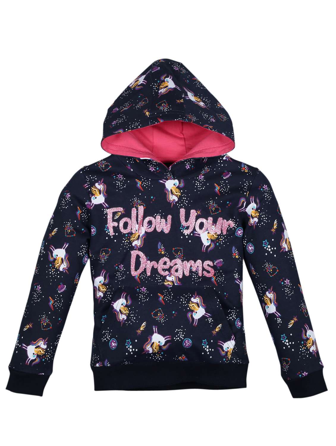 girls printed long sleeve hooded full length set - 22162351 -  Standard Image - 1