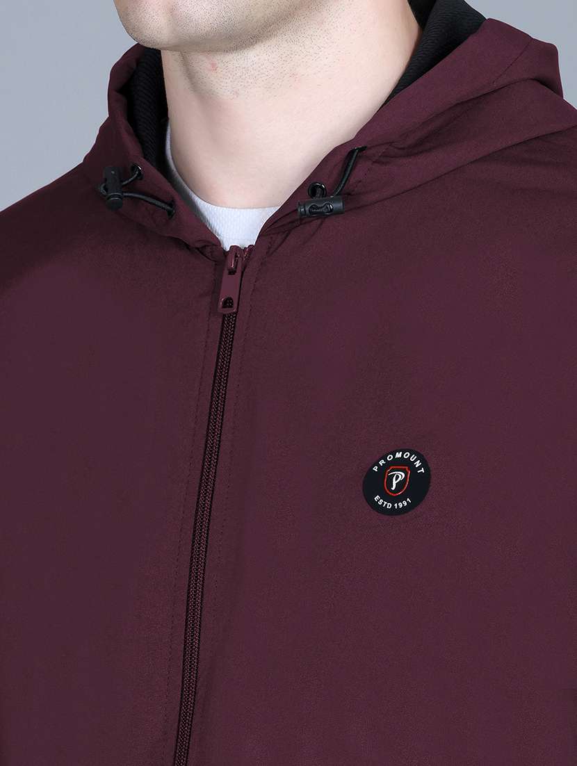 men solid long sleeve regualr fit hooded casual jacket - 22162376 -  Standard Image - 4