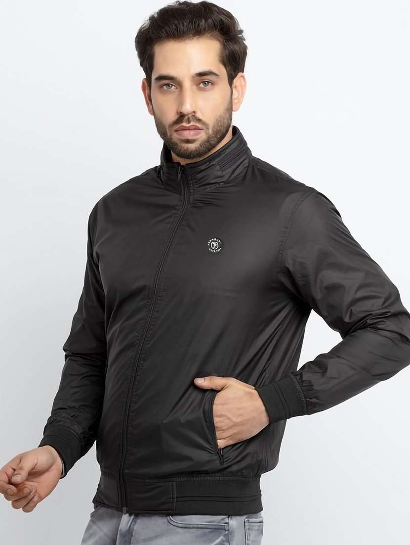 men solid long sleeve regualr fit casual jacket - 22162384 -  Standard Image - 1