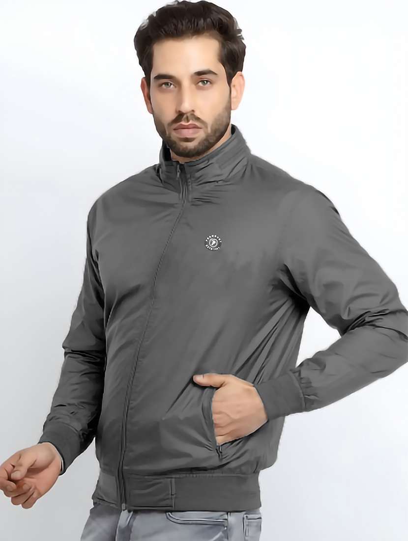 men solid long sleeve regualr fit casual jacket - 22162386 -  Standard Image - 1