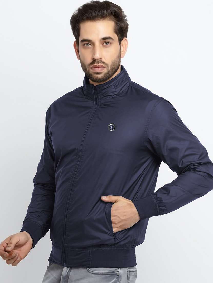 men solid long sleeve regualr fit casual jacket - 22162388 -  Standard Image - 1