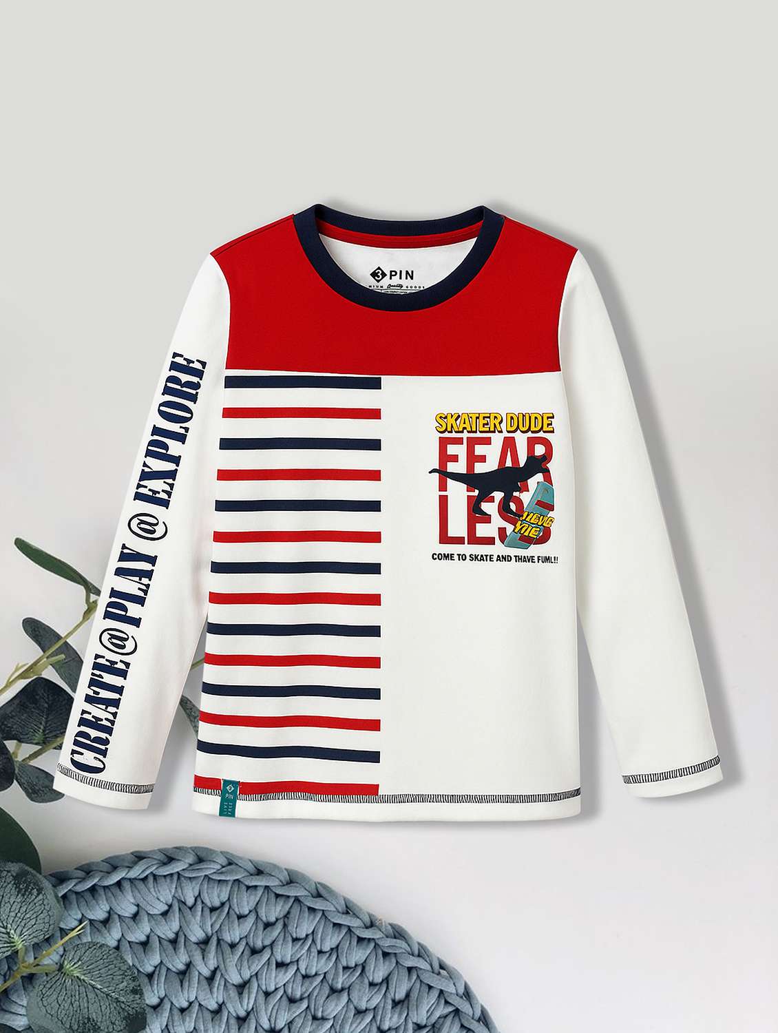 boys pack of 5 printed long sleeve t-shirt - 22162408 -  Standard Image - 4