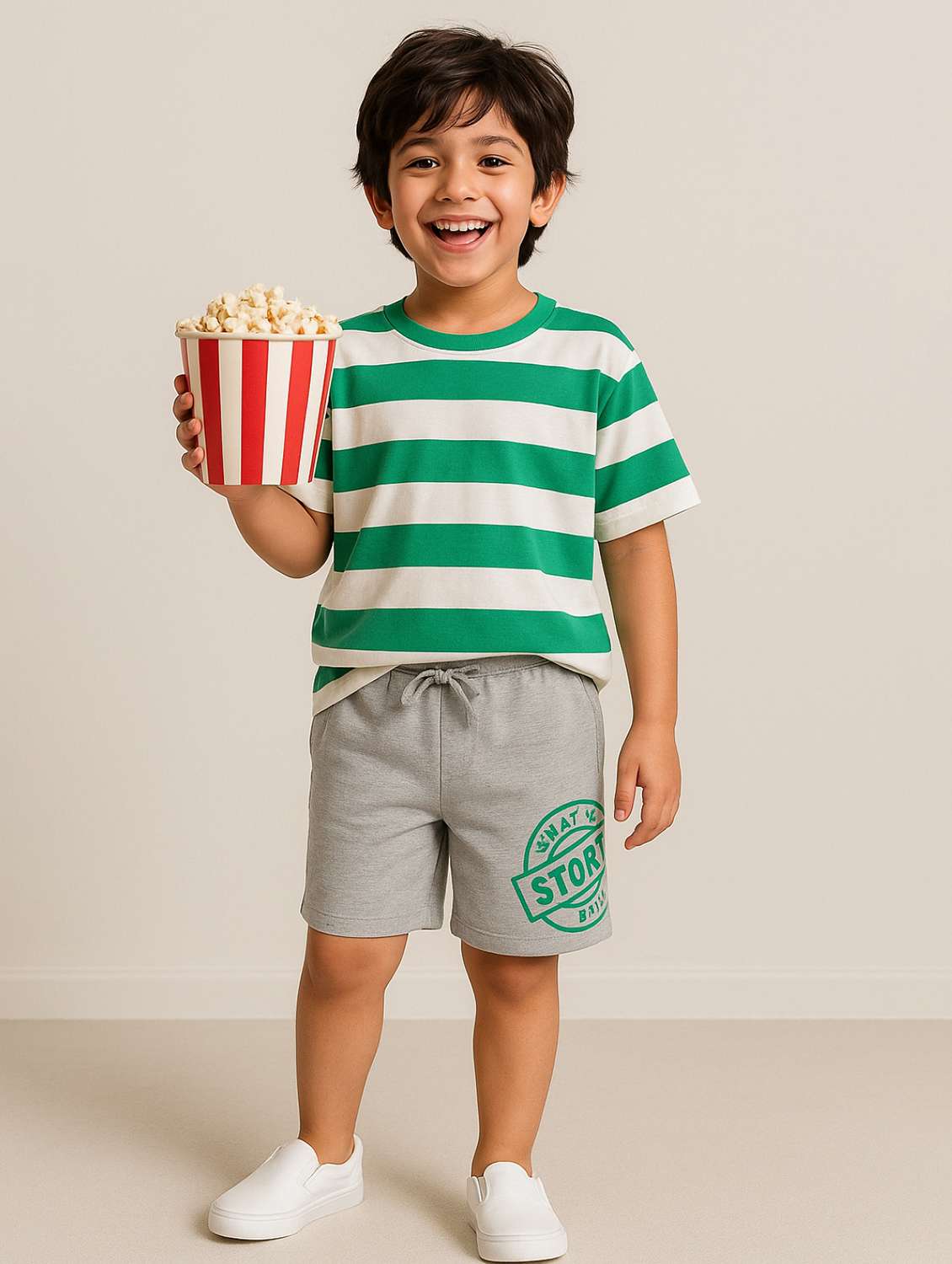 boys grey printed mid rise shorts  - 22162433 -  Standard Image - 1