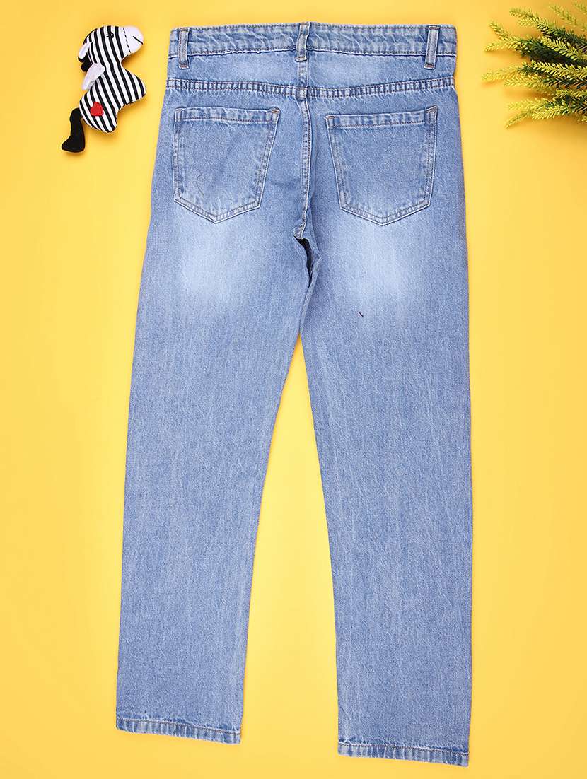 boys washed mid rise straight jeans - 22162460 -  Standard Image - 1