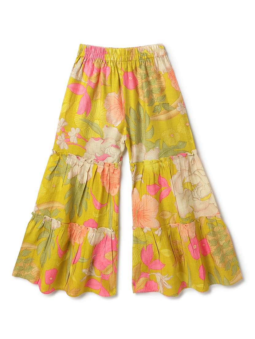 girls floral print kurta and sharara set  - 22162501 -  Standard Image - 4