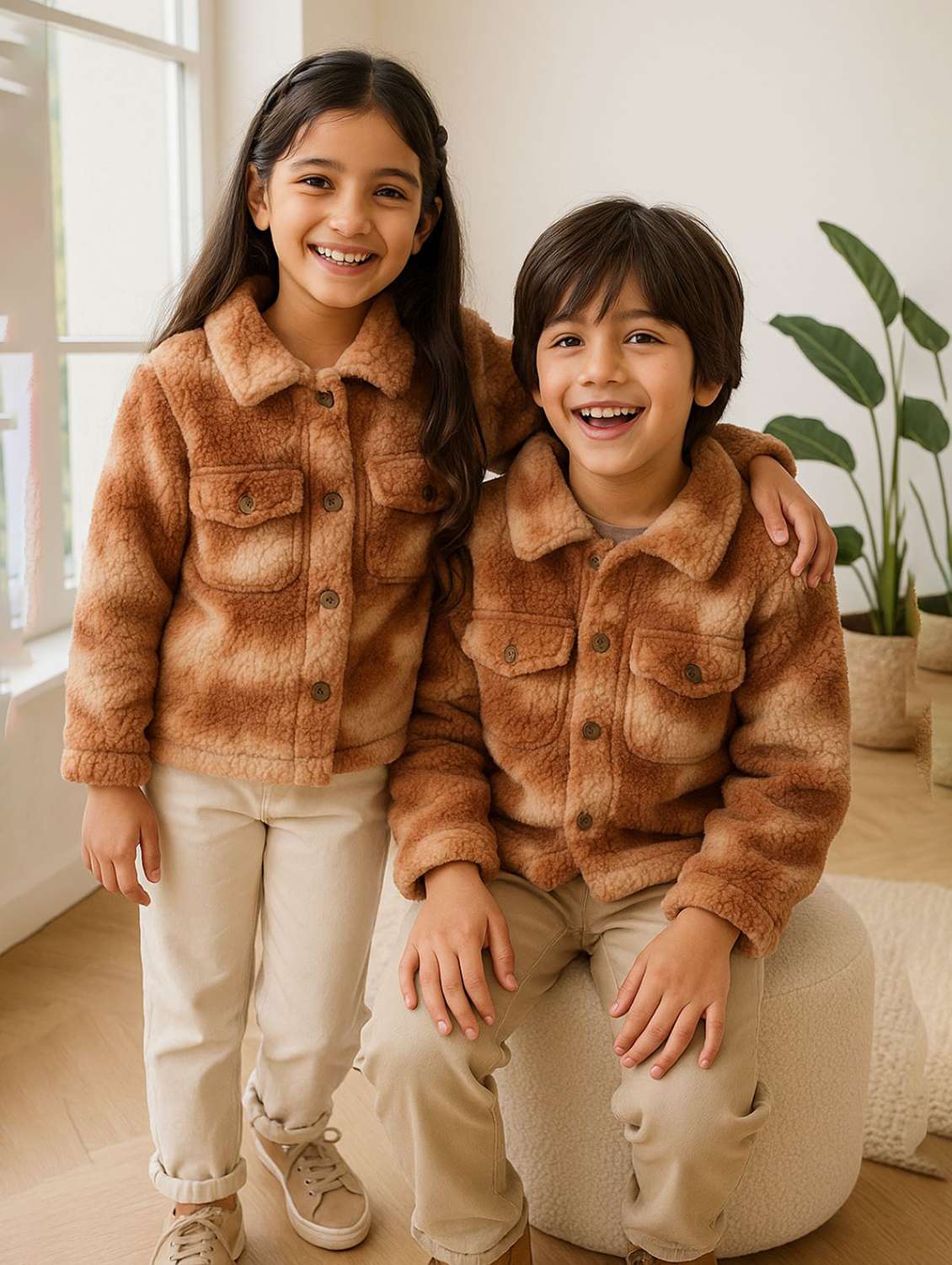 kids self designed long sleeve regular jacket - 22162541 -  Standard Image - 1