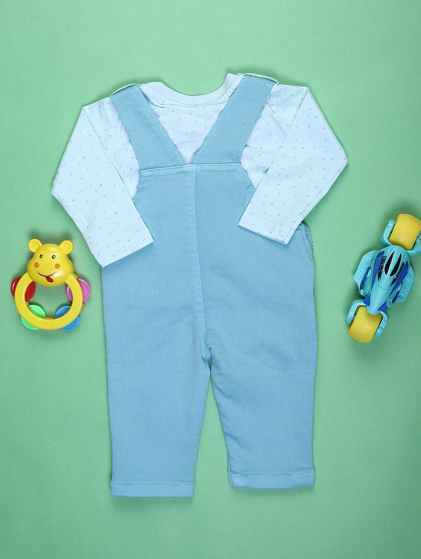 boys printed dungaree co-ord set - 22162617 -  Standard Image - 1