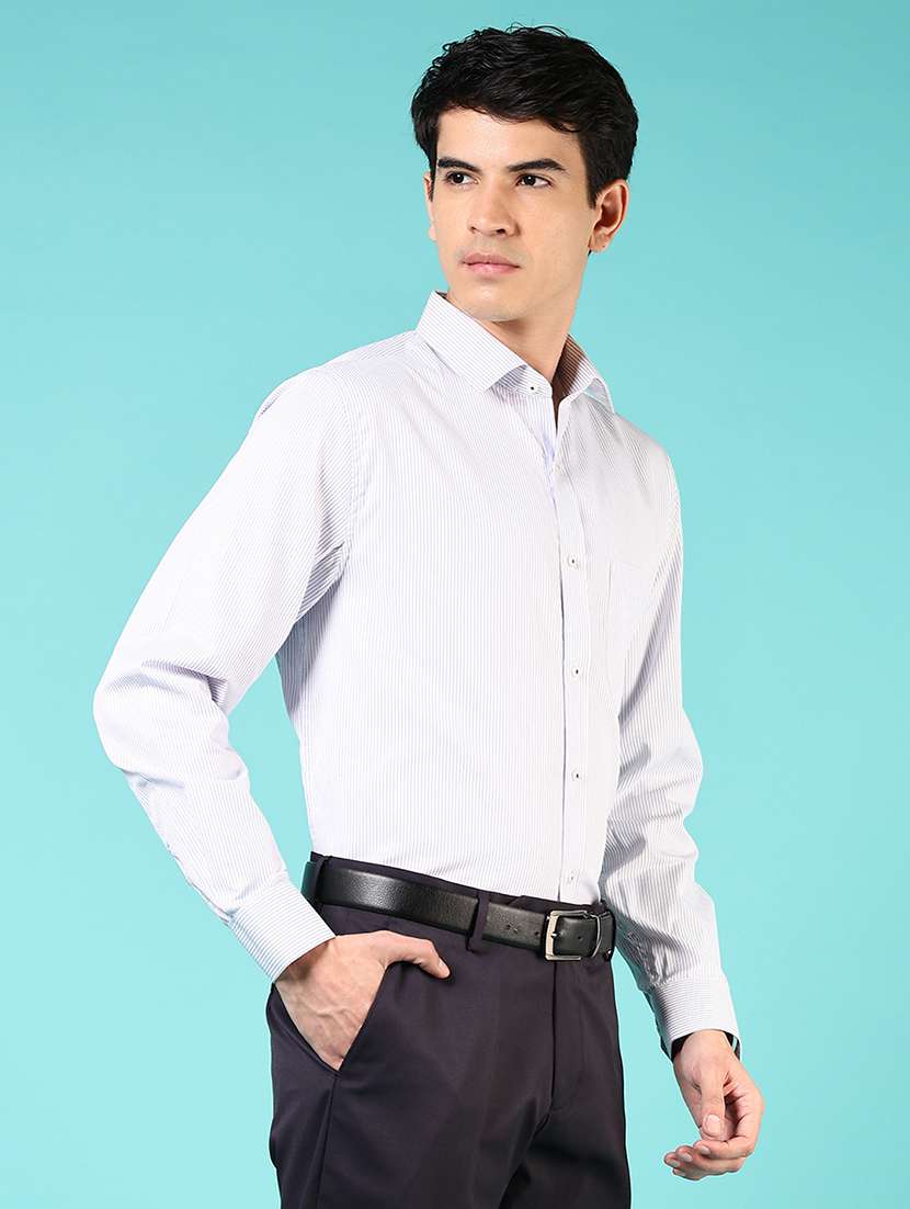 men striped long sleeve regualr fit formal shirt - 22162877 -  Standard Image - 1