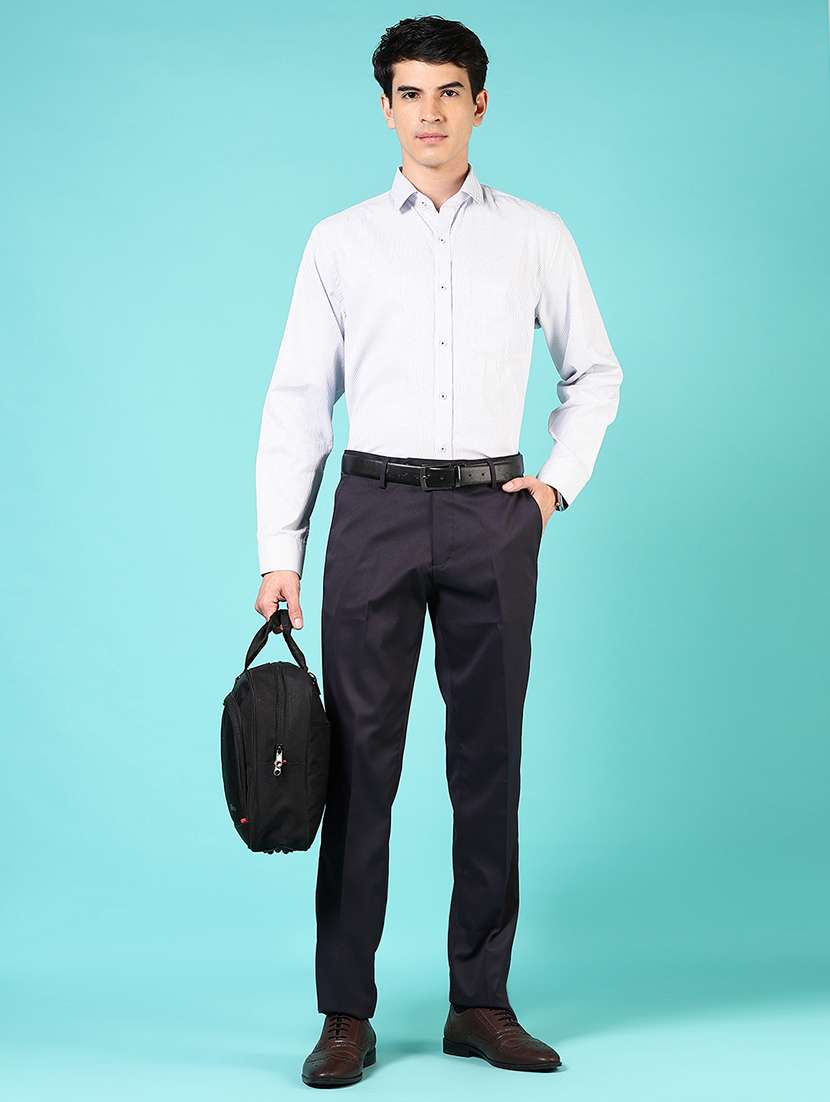 men striped long sleeve regualr fit formal shirt - 22162877 -  Standard Image - 4