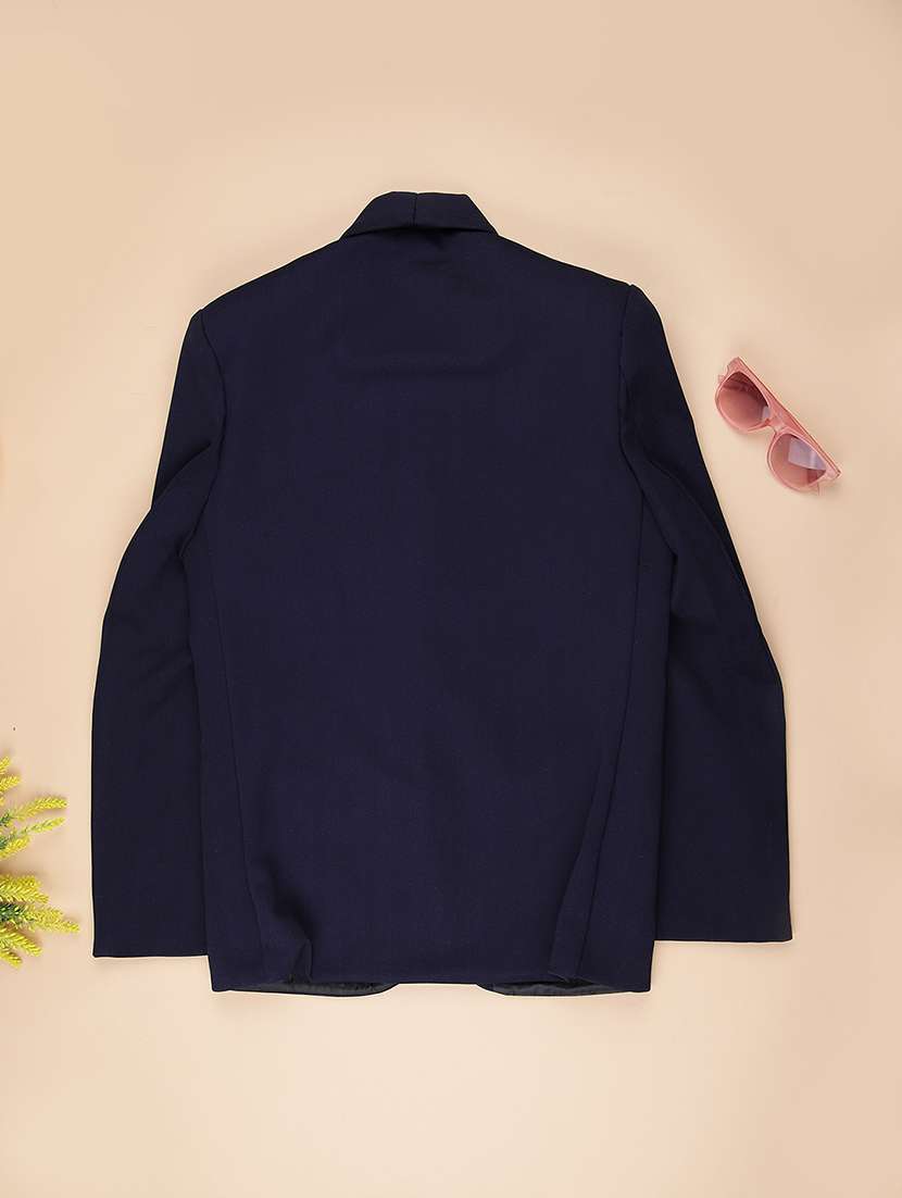 boys solid long sleeve lapel collar blazer - 22162888 -  Standard Image - 1