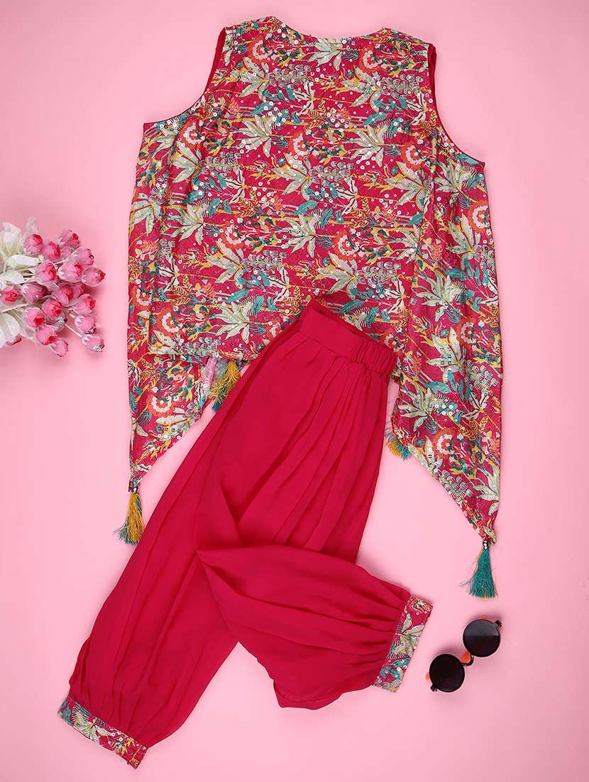 girls printed kurta and salwar with dupatta  - 22162954 -  Standard Image - 1