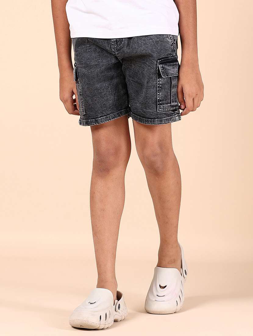boys grey cotton shorts - 22163068 -  Standard Image - 1