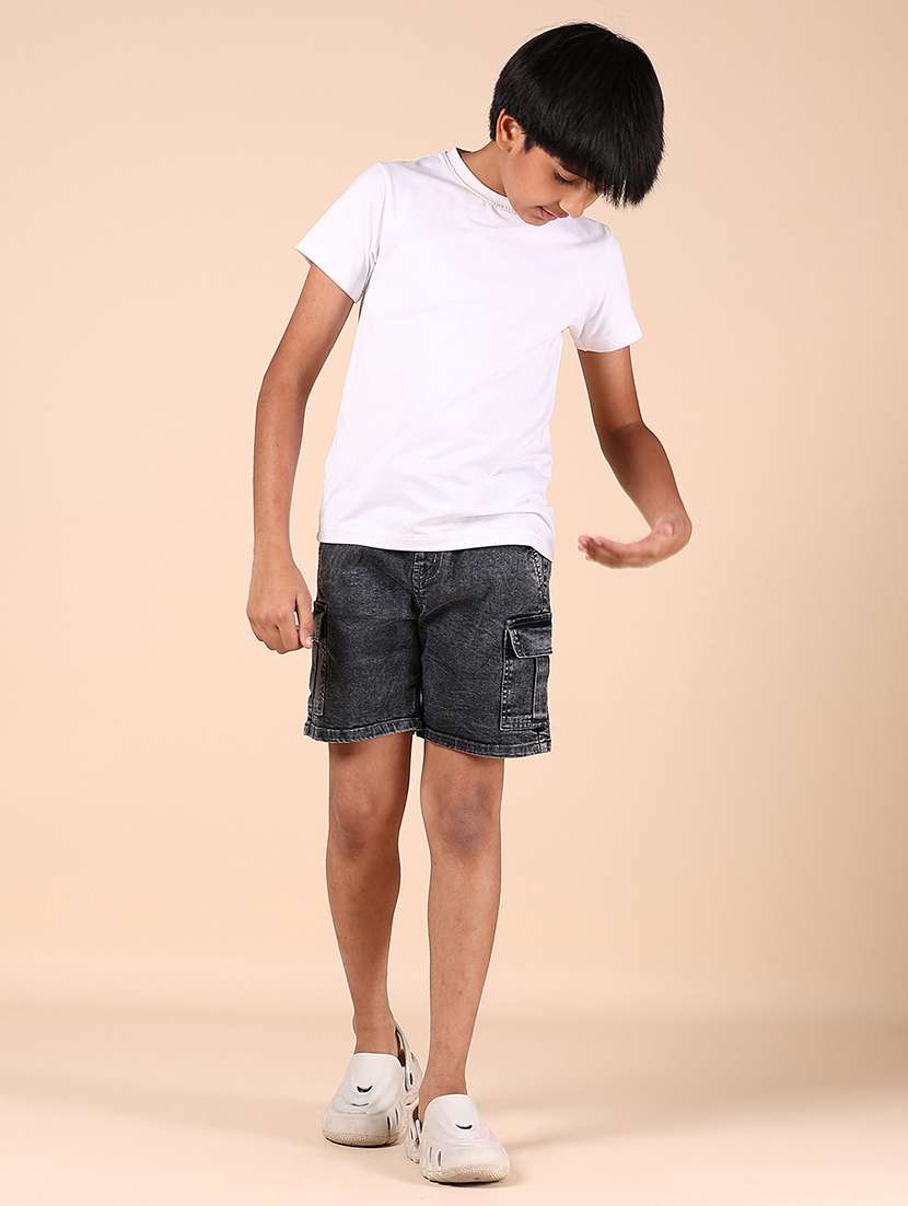 boys grey cotton shorts - 22163068 -  Standard Image - 4