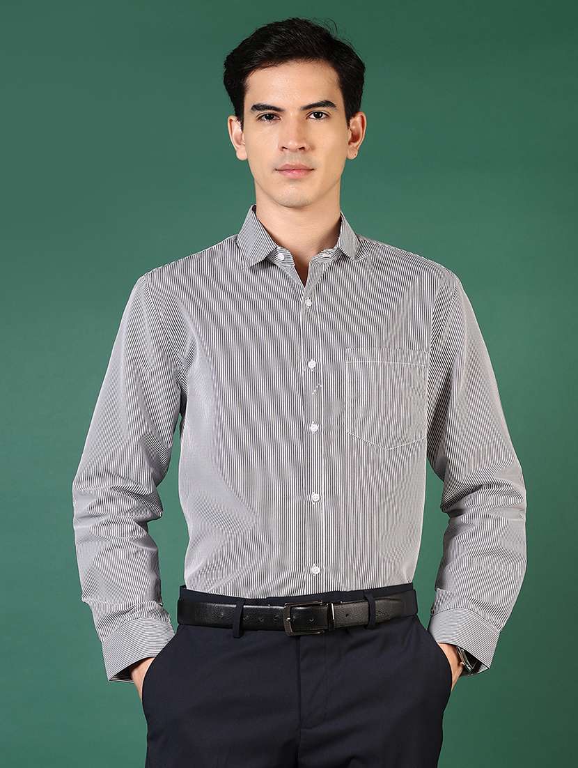 men striped long sleeve regualr fit formal shirt - 22163388 -  Standard Image - 1
