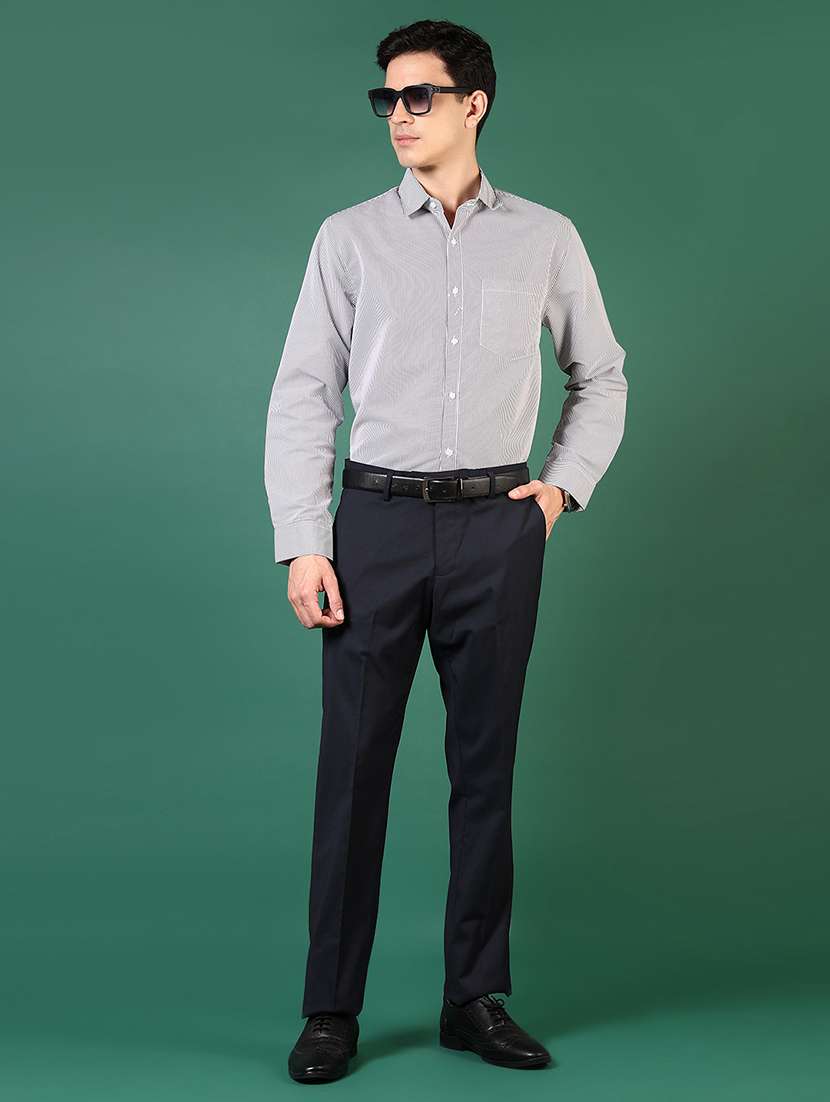 men striped long sleeve regualr fit formal shirt - 22163388 -  Standard Image - 4