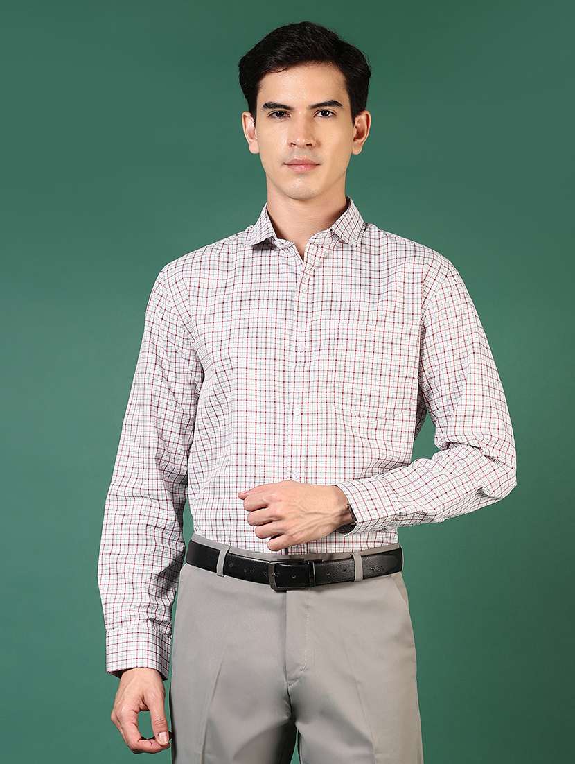 men checkered long sleeve regualr fit formal shirt - 22163549 -  Standard Image - 1