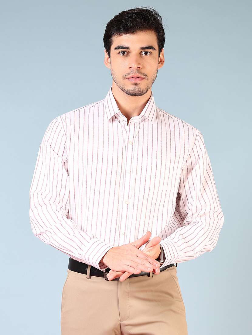 men striped long sleeve regualr fit formal shirt - 22163860 -  Standard Image - 1