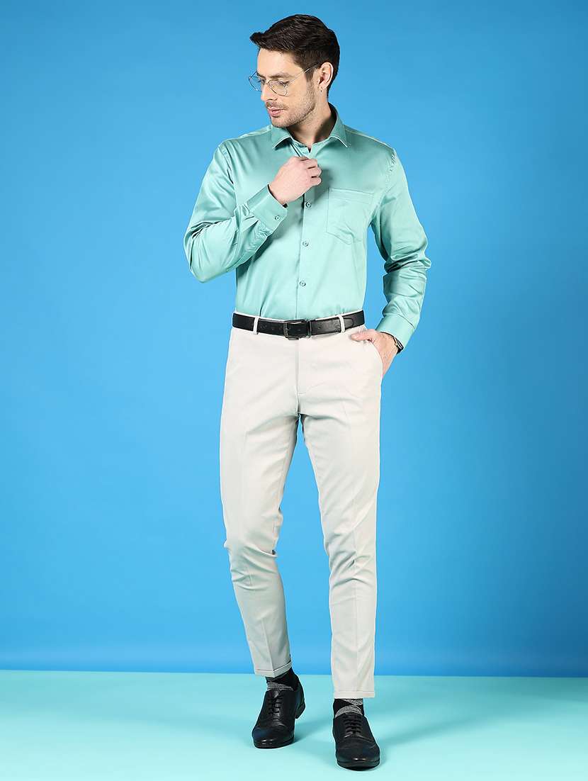 men solid long sleeve regualr fit formal shirt - 22164003 -  Standard Image - 4