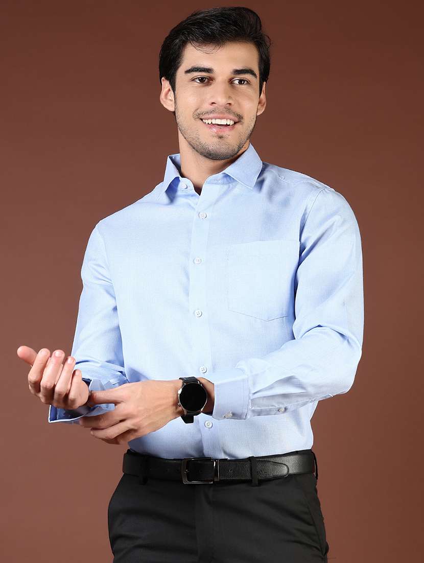 men solid long sleeve regualr fit formal shirt - 22164438 -  Standard Image - 1