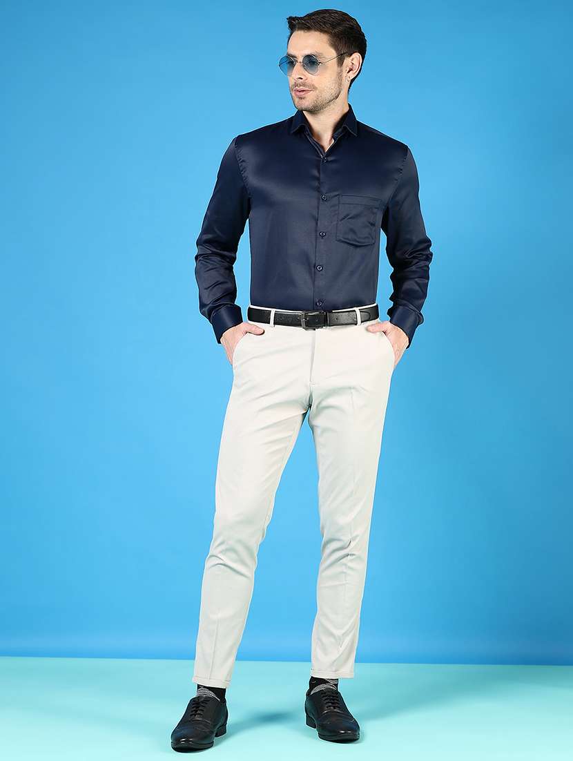 men solid long sleeve regualr fit formal shirt - 22164439 -  Standard Image - 4