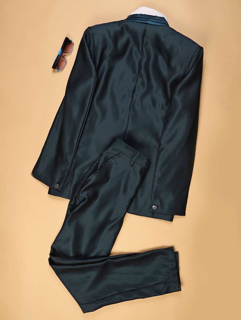 boys solid blazer and trouser with shirt set - 22164630 -  Standard Image - 1