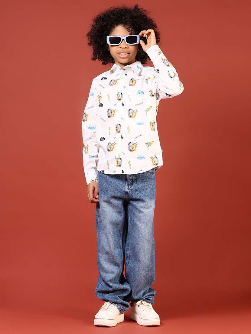 boys printed long sleeve casual shirt - 22164812 -  Standard Image - 4