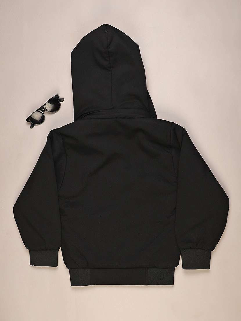 boys solid long sleeve hooded regular jacket  - 22165109 -  Standard Image - 1