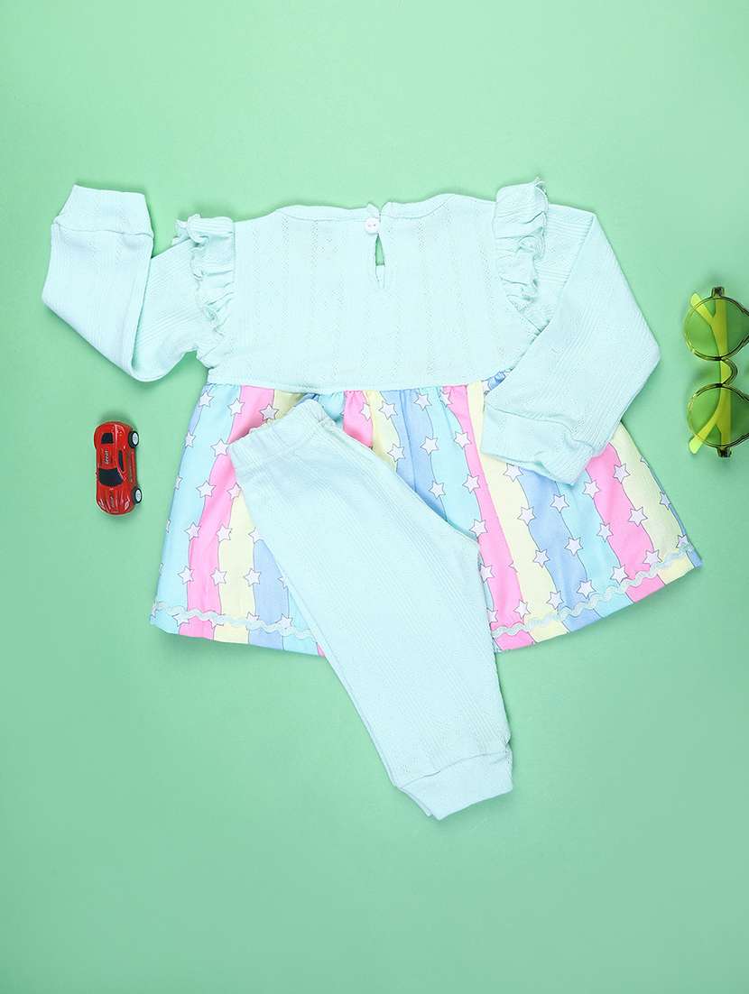 girls printed round neck full length set - 22165226 -  Standard Image - 1