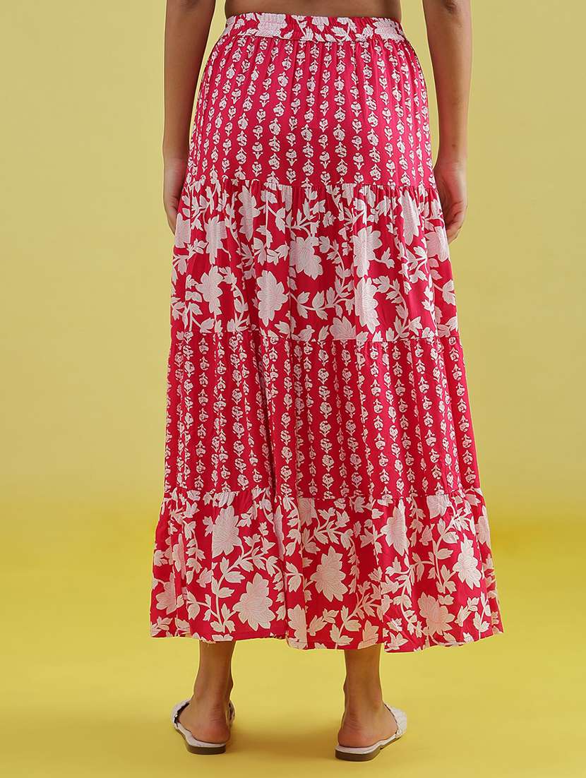 Women Printed High Rise Long Skirt - 22165443 -  Standard Image - 4