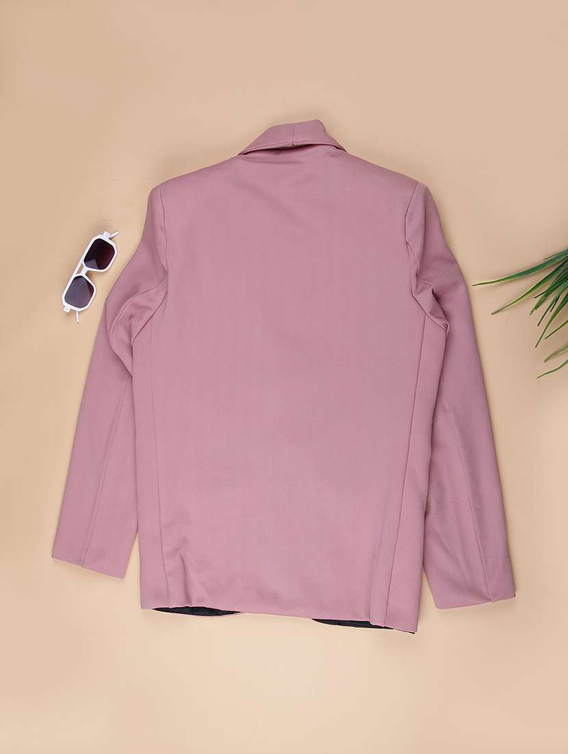 boys solid long sleeve lapel collar blazer - 22165645 -  Standard Image - 1