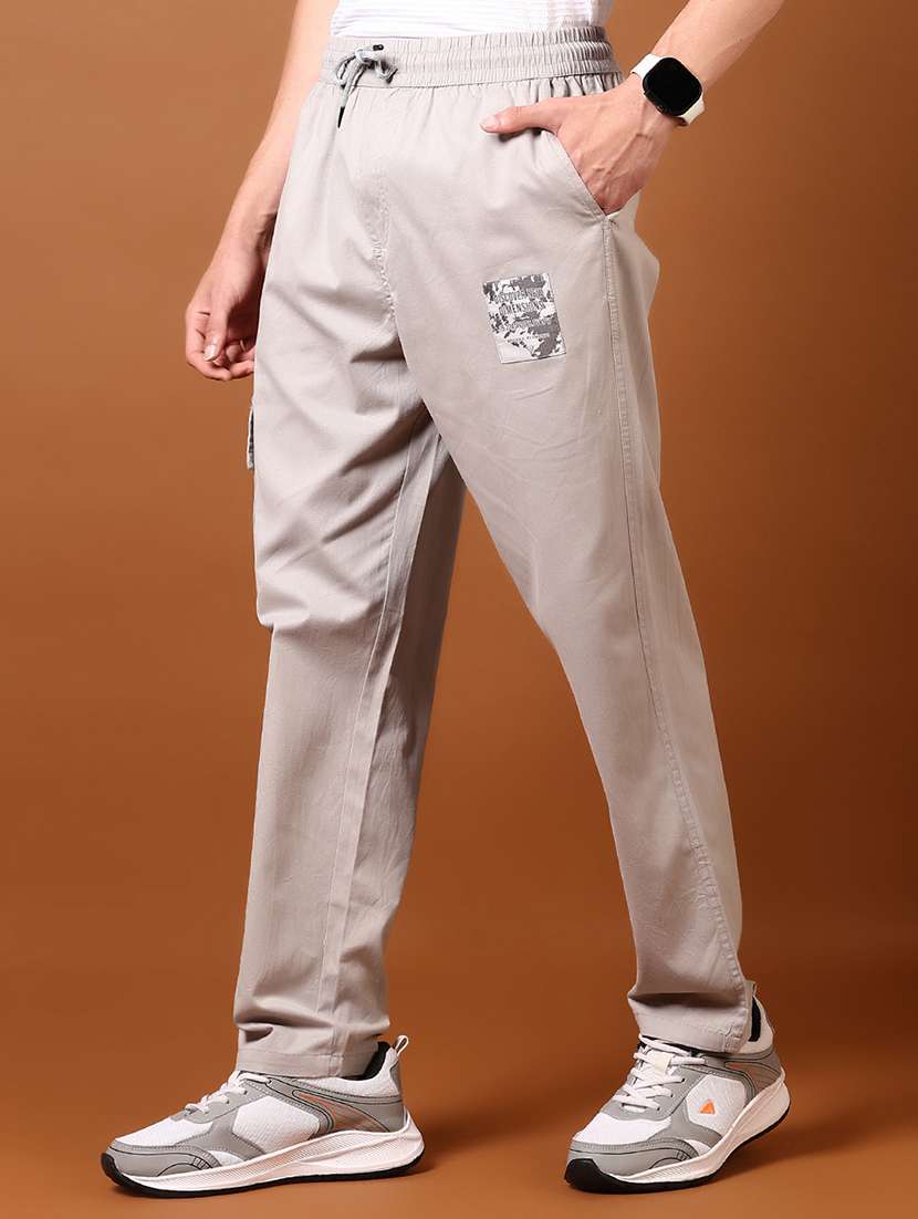 men solid mid rise regular fit cargo - 22165651 -  Standard Image - 1