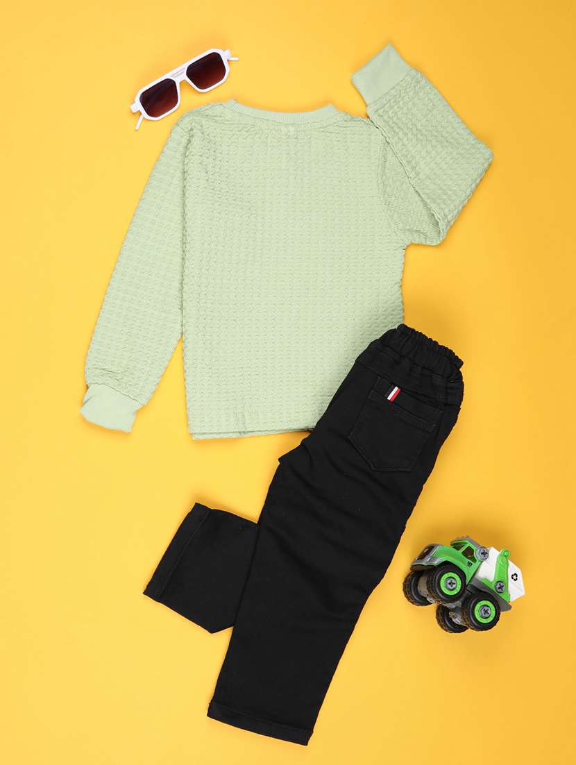 boys printed t-shirt & trouser co-ord set - 22165829 -  Standard Image - 1